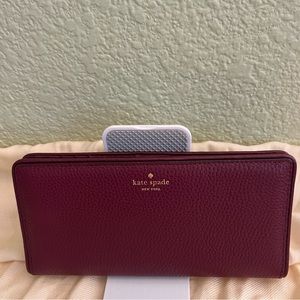 Kate Spade Large Burgundy Wallet